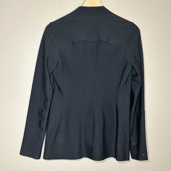 Women's 2 Athleta Black Interstellar Blazer Structured Stretch Sleek Smooth - Picture 6 of 10
